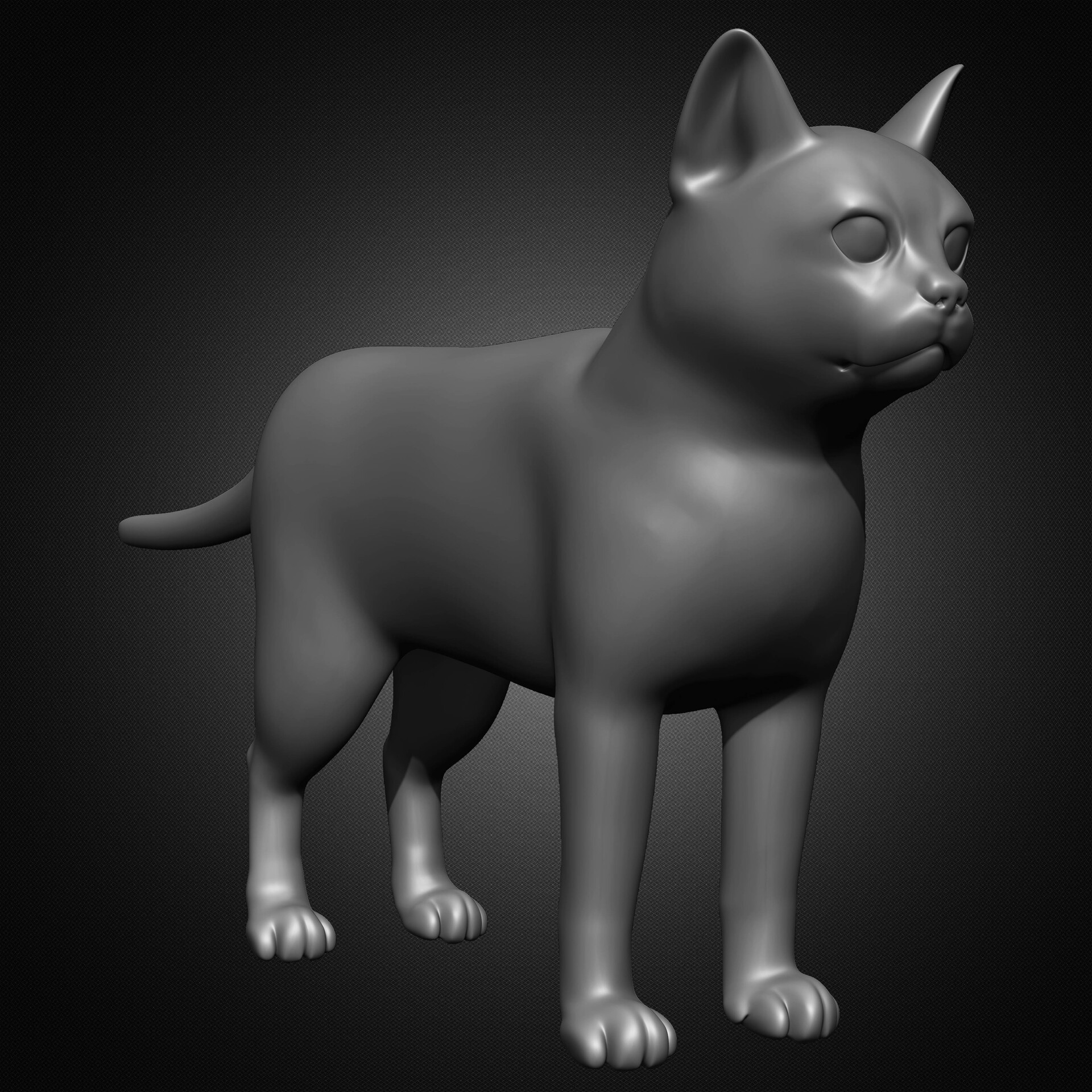 ArtStation - Cat Basemesh 3D Model