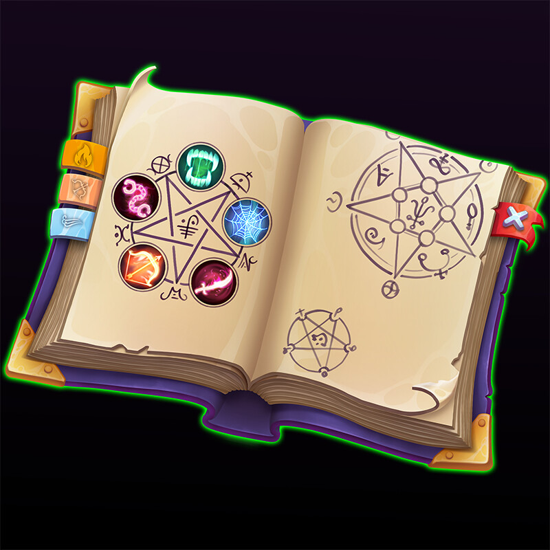 ArtStation - game asset - spellbook