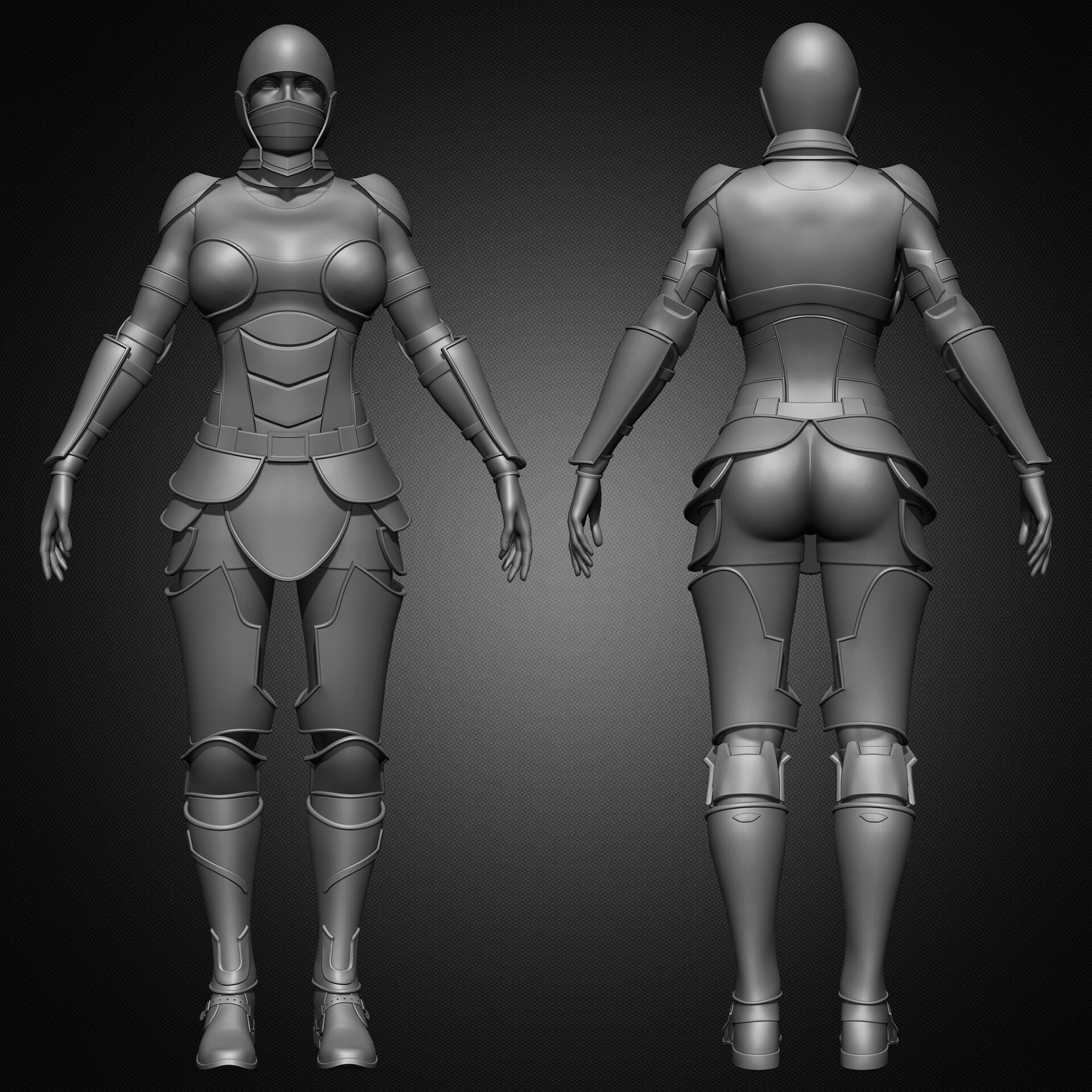 Yacine BRINIS Collectible Studios Female Armor Suit Kitbash. Vol 01