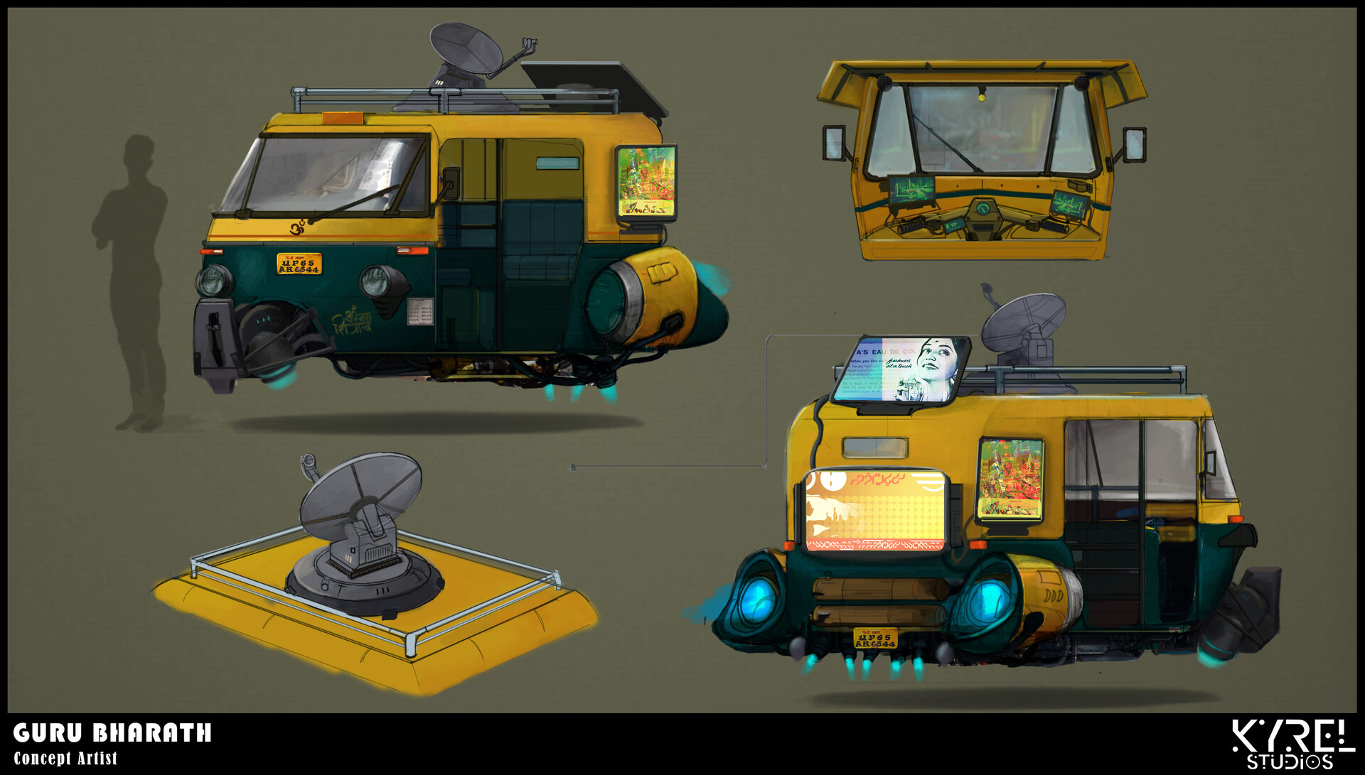 ArtStation Cyberpunk Auto rickshaw