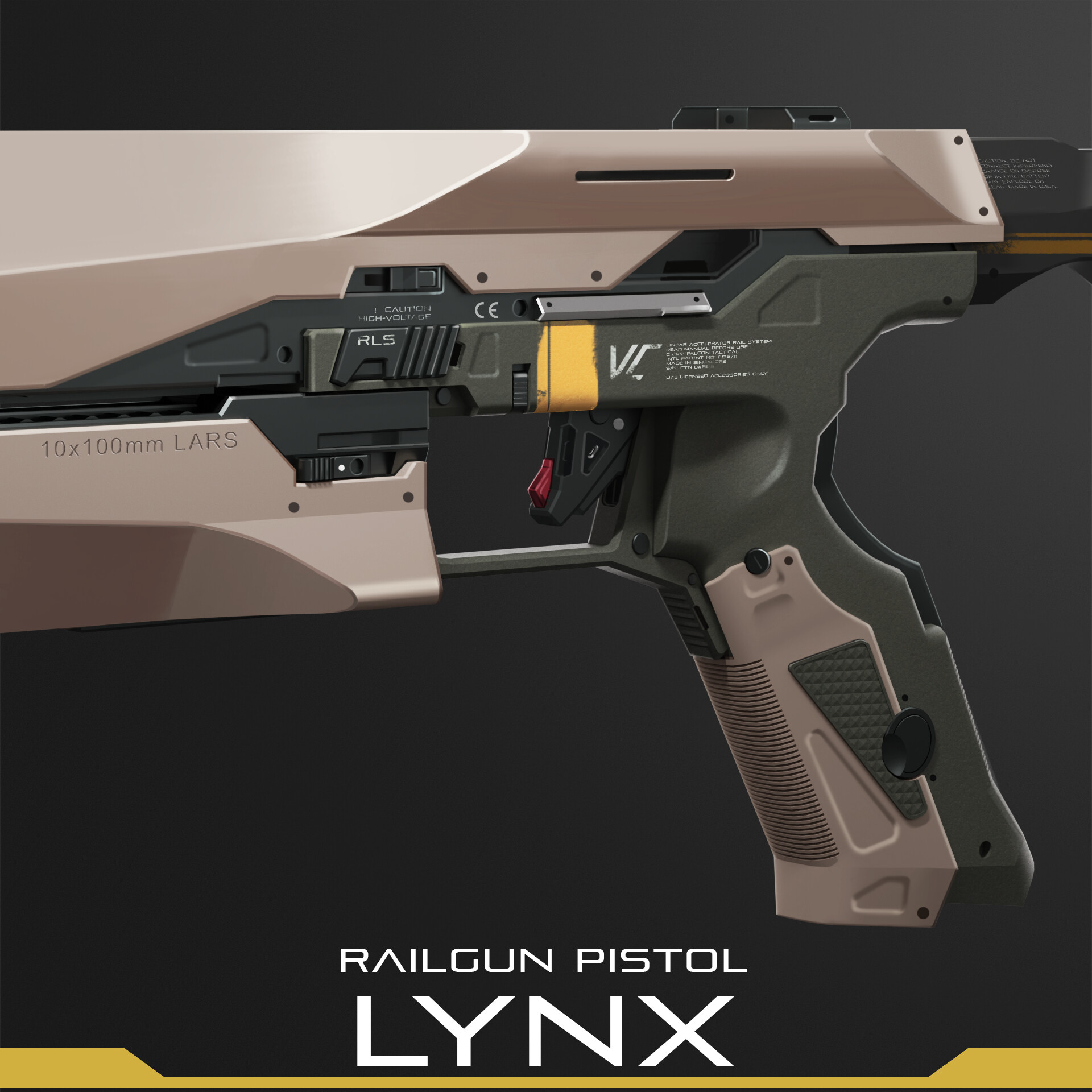 ArtStation - L7 LARS Railgun Pistol - Lynx