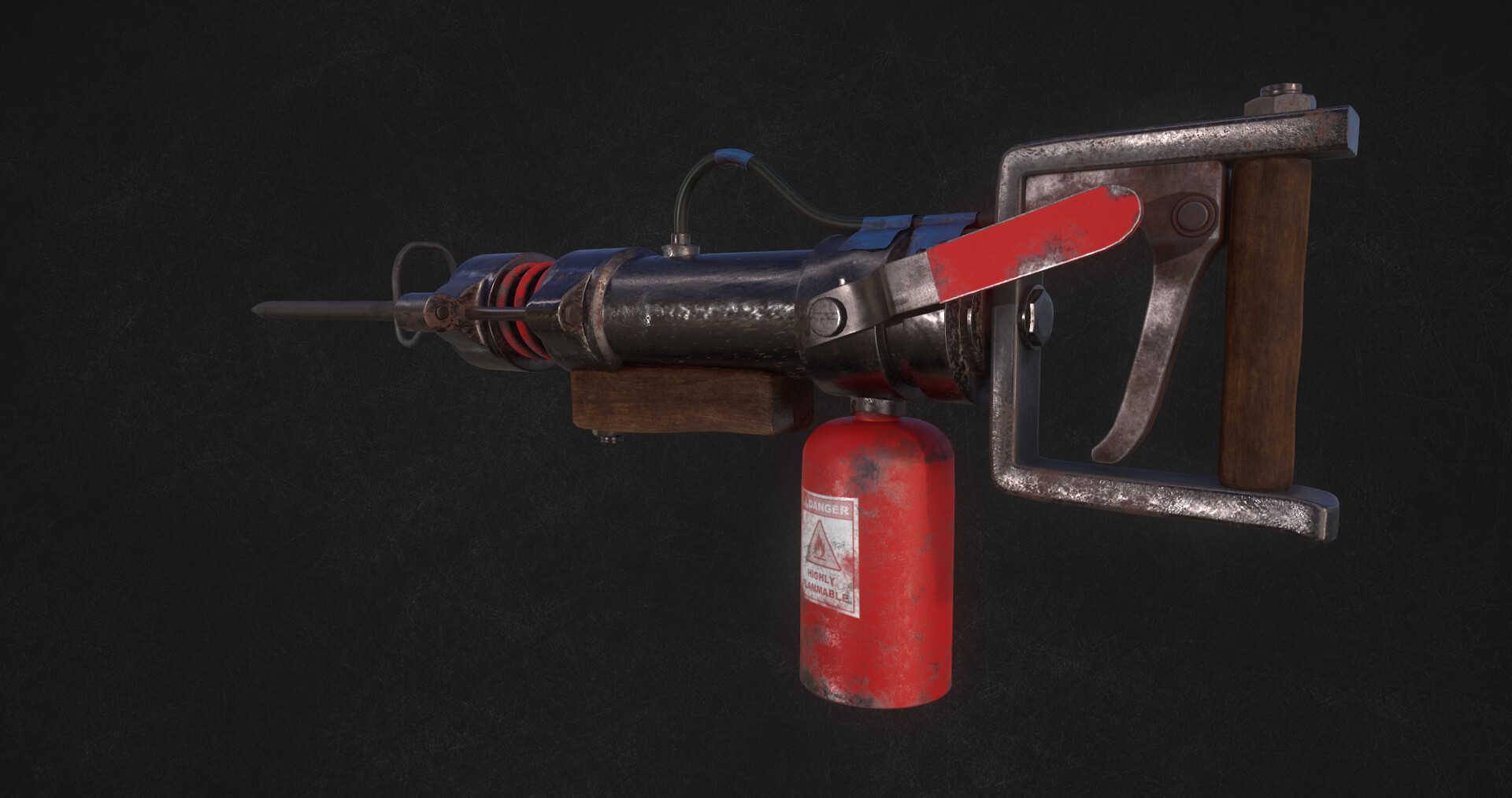 ArtStation - Old Mechanical Flamethrower