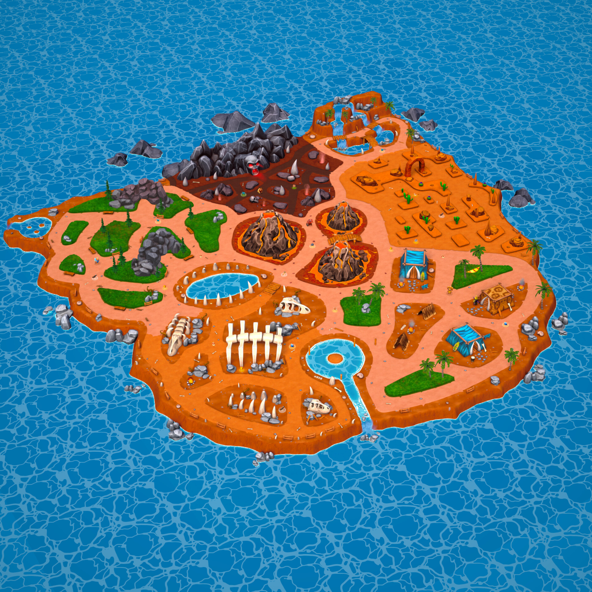 Artstation dino world for mobile game unity 2022 urp 