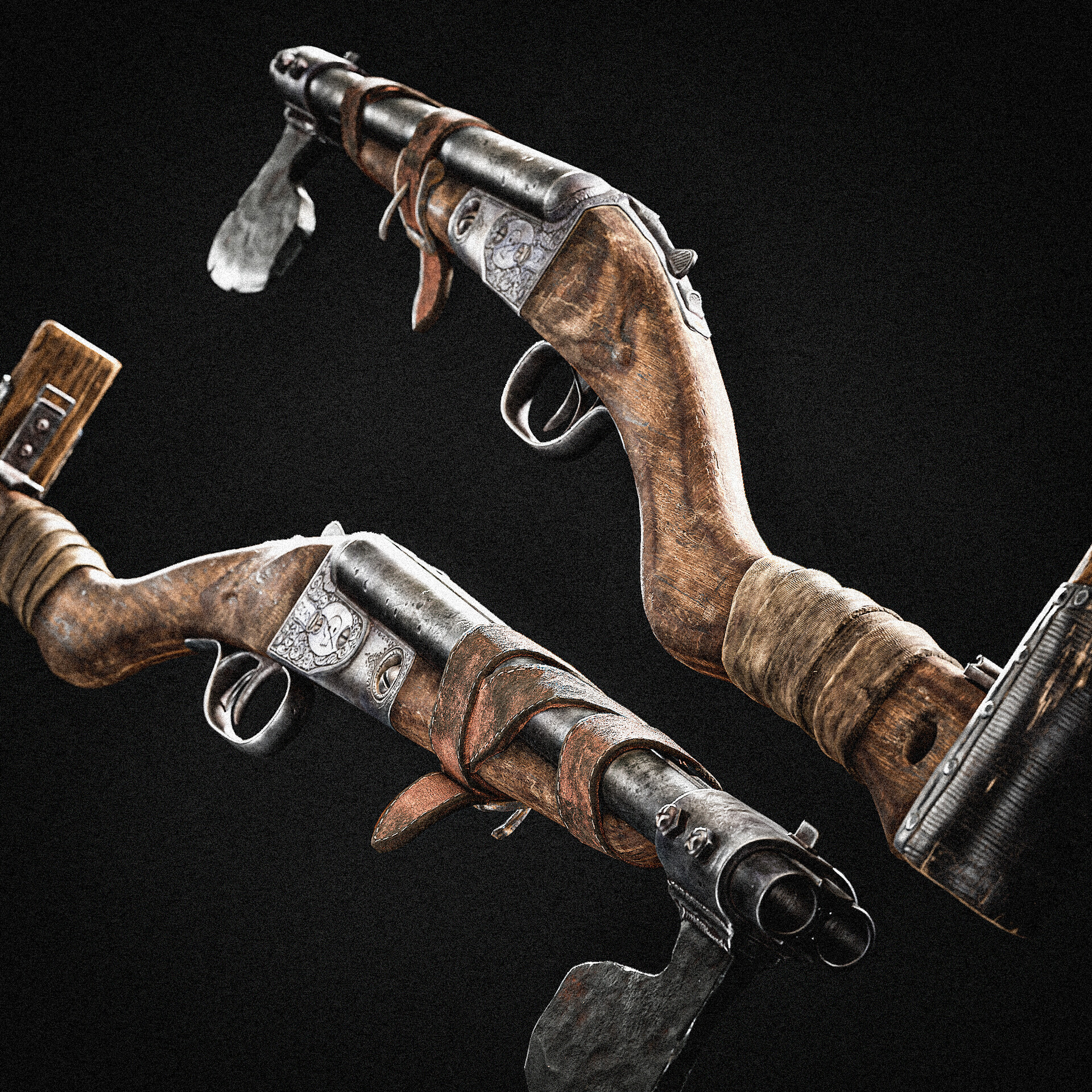 ArtStation Sawedoff AxeGun based on Hunt Showdown