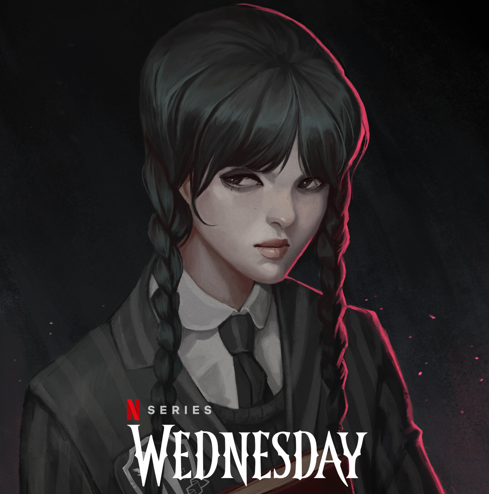 ArtStation - I tried Wednesday fanart in anime style