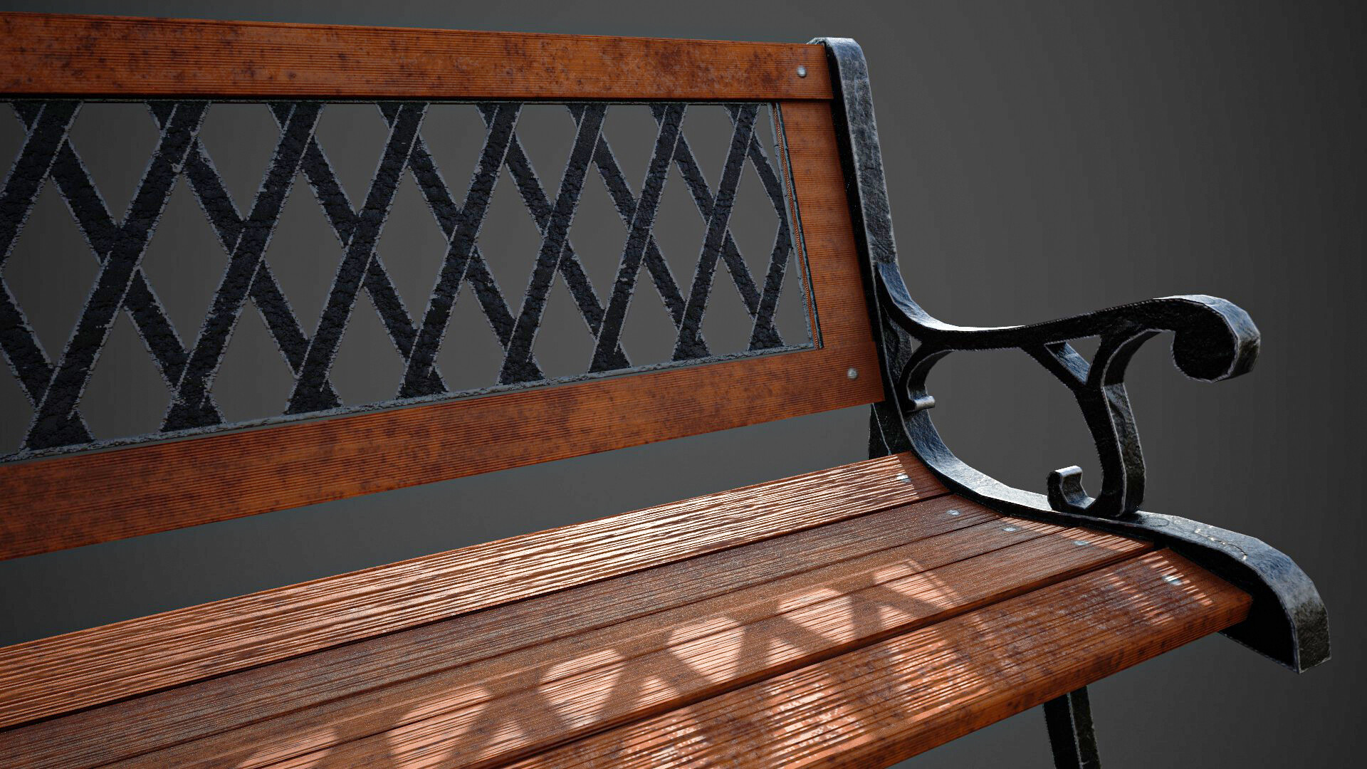 ArtStation Park Bench Game Prop