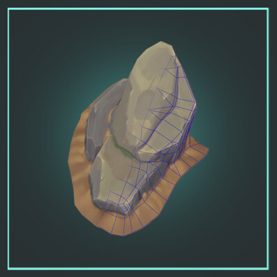 ArtStation - Stylized Hand painted Low poly Rocks