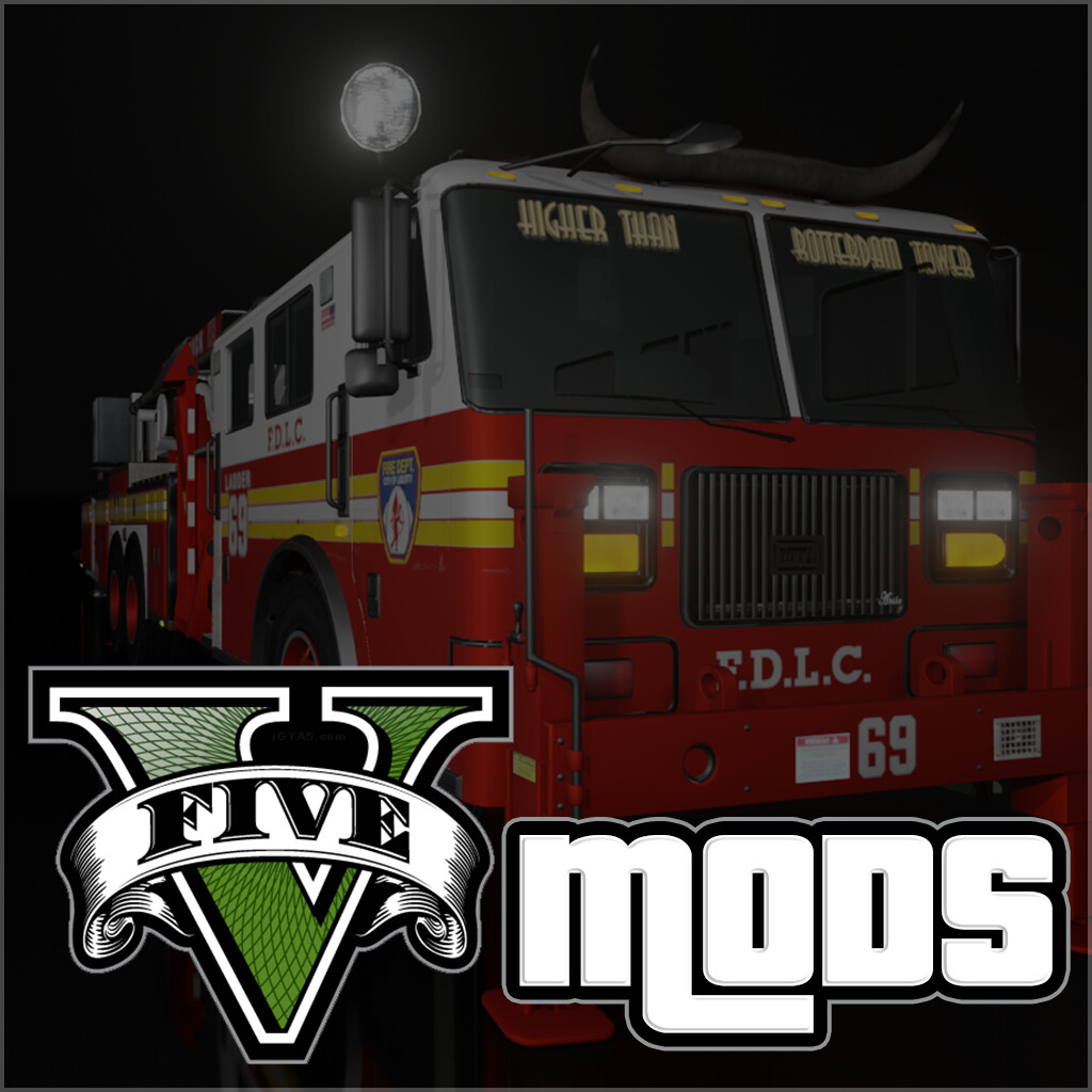 Artstation - Gta V Mod - Fdlc Ladder Truck (2021)