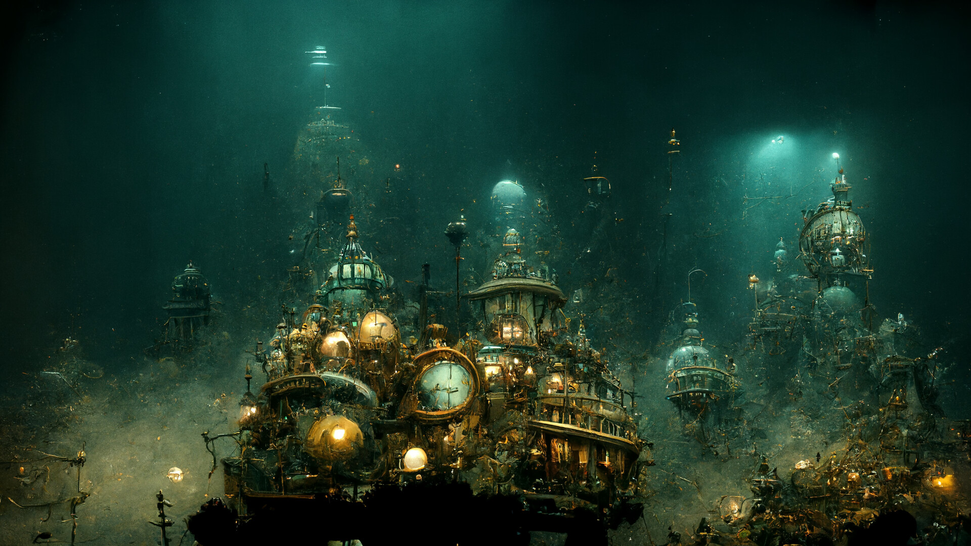 Artstation Underwater Steampunk City