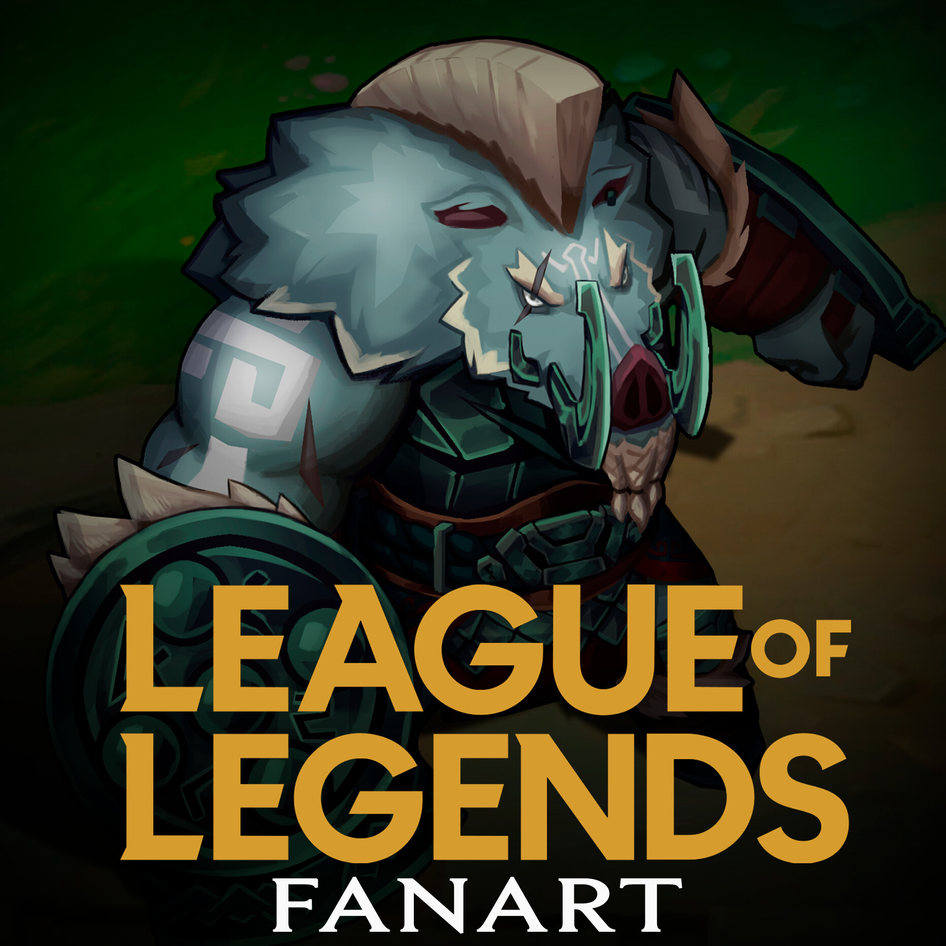 ArtStation - Ildhaurg: The Warden of Sacrifice (League of Legends fanart)