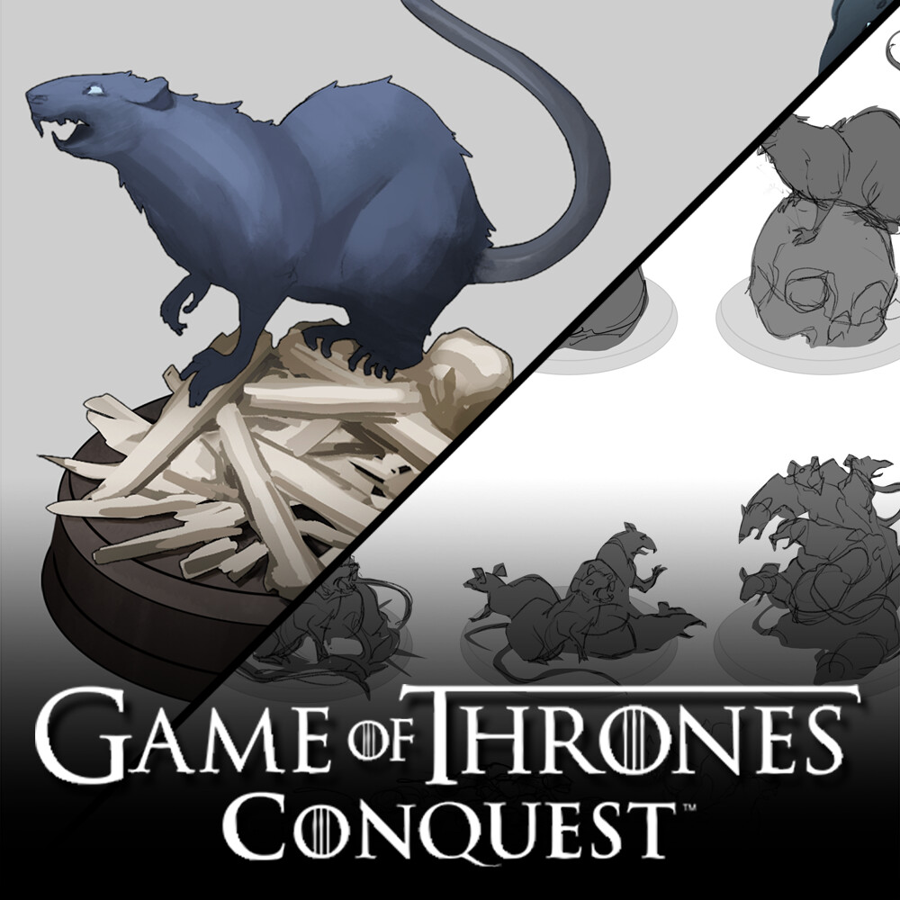 GoT: Conquest - Rat Monster Pawn Concepts