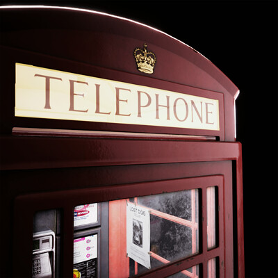 British K6 Telephone Box