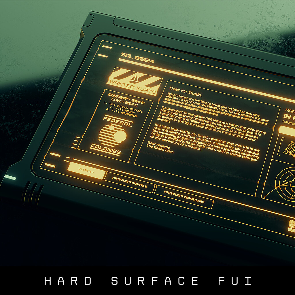 ArtStation - UI: Hard surface study // Scifi device