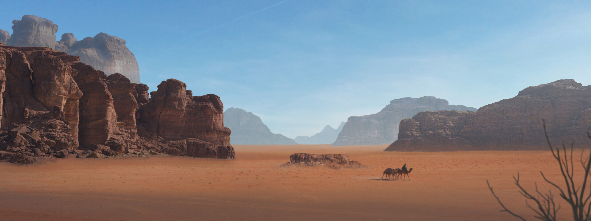 ArtStation - Matte painting study (desert shot).