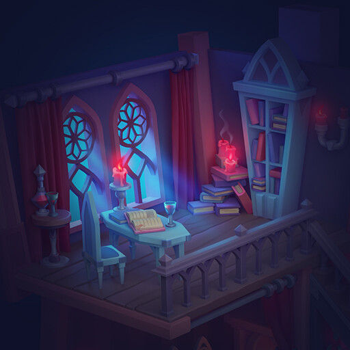 ArtStation - Vampire house interior