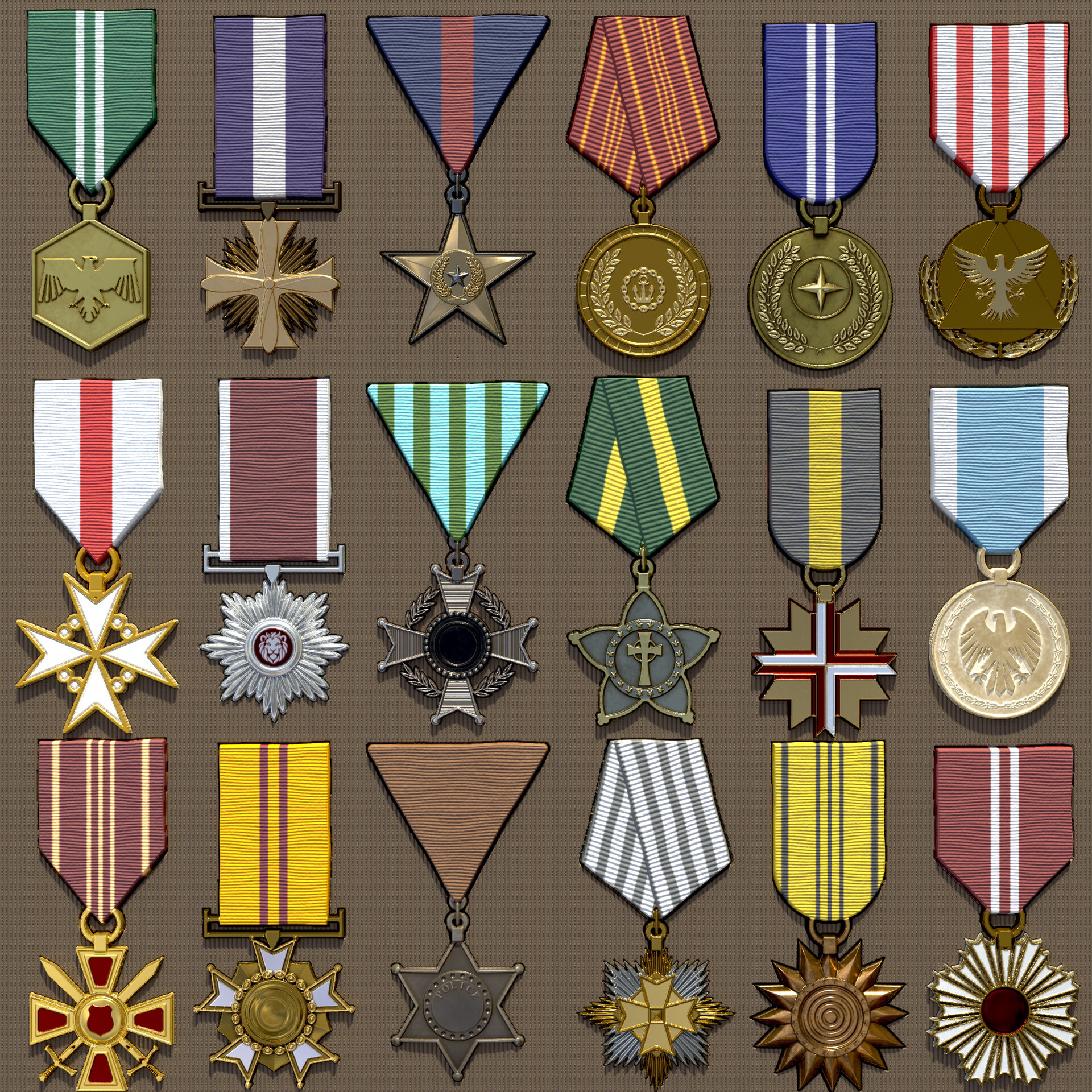 ArtStation - Medal and Badge (sppr-sbsar-alpha)
