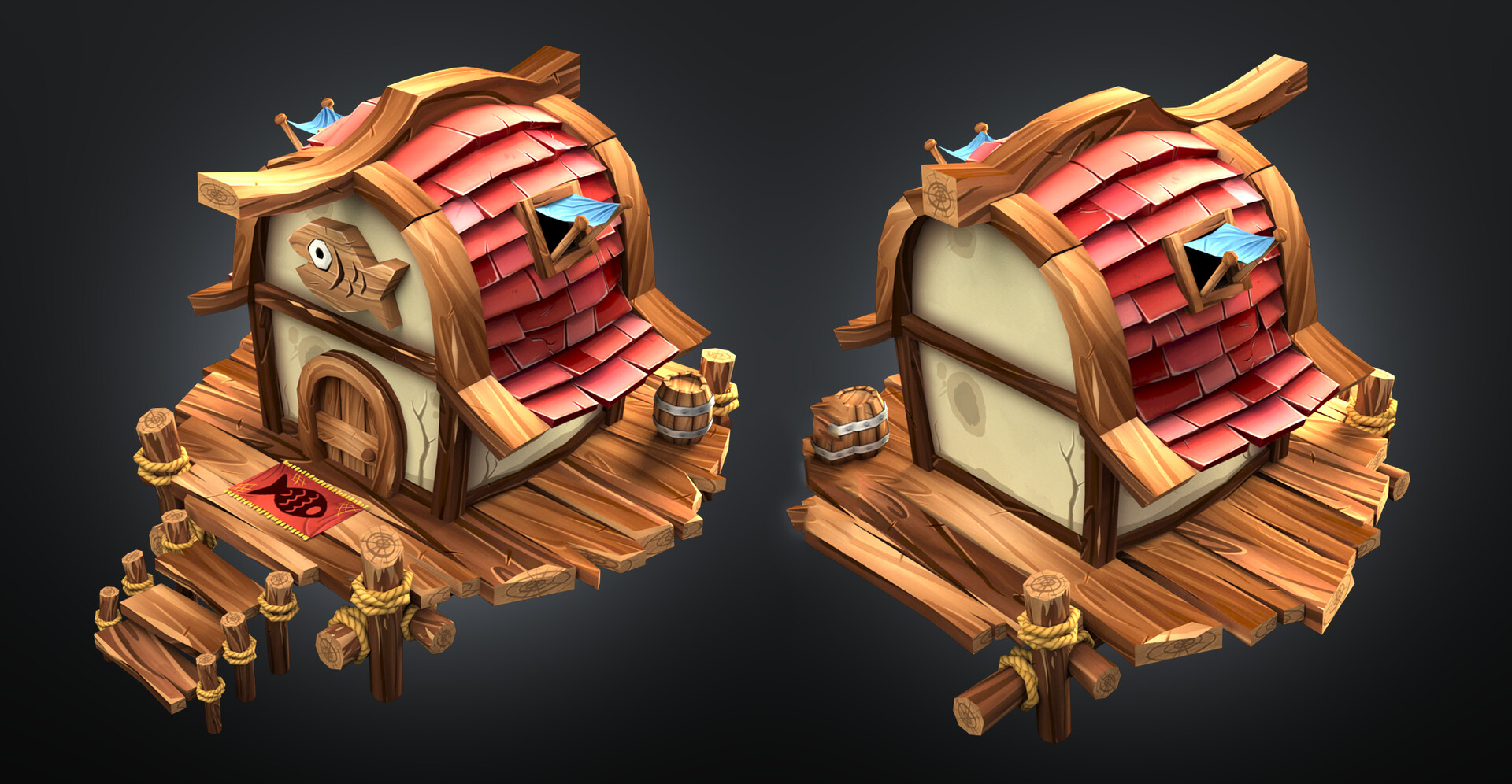 ArtStation Stylized 3D Island Cabin   Chase Morello Chase Morello Crop 