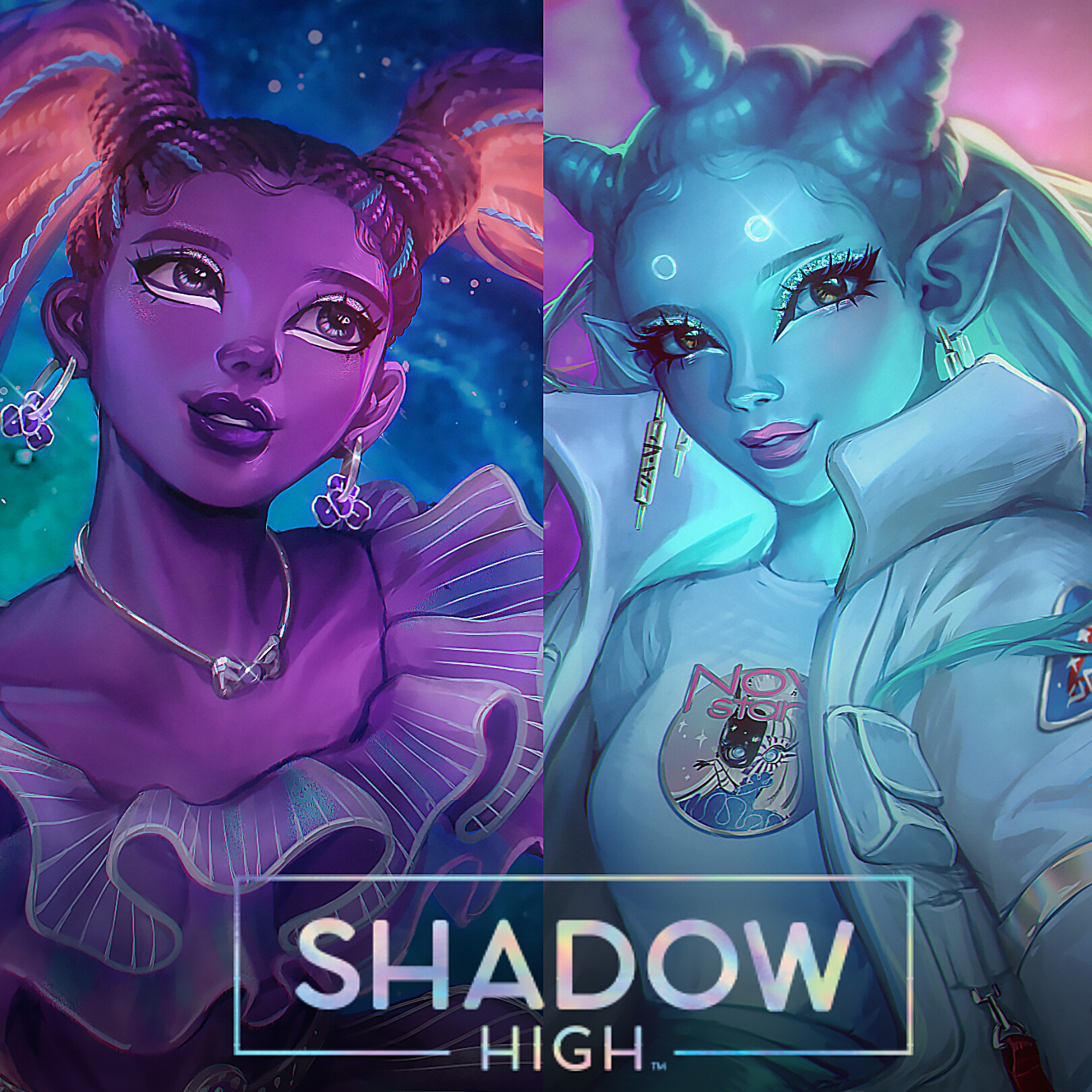 ArtStation - Monique Verbena & Zooey Electra - Shadow High Fanart