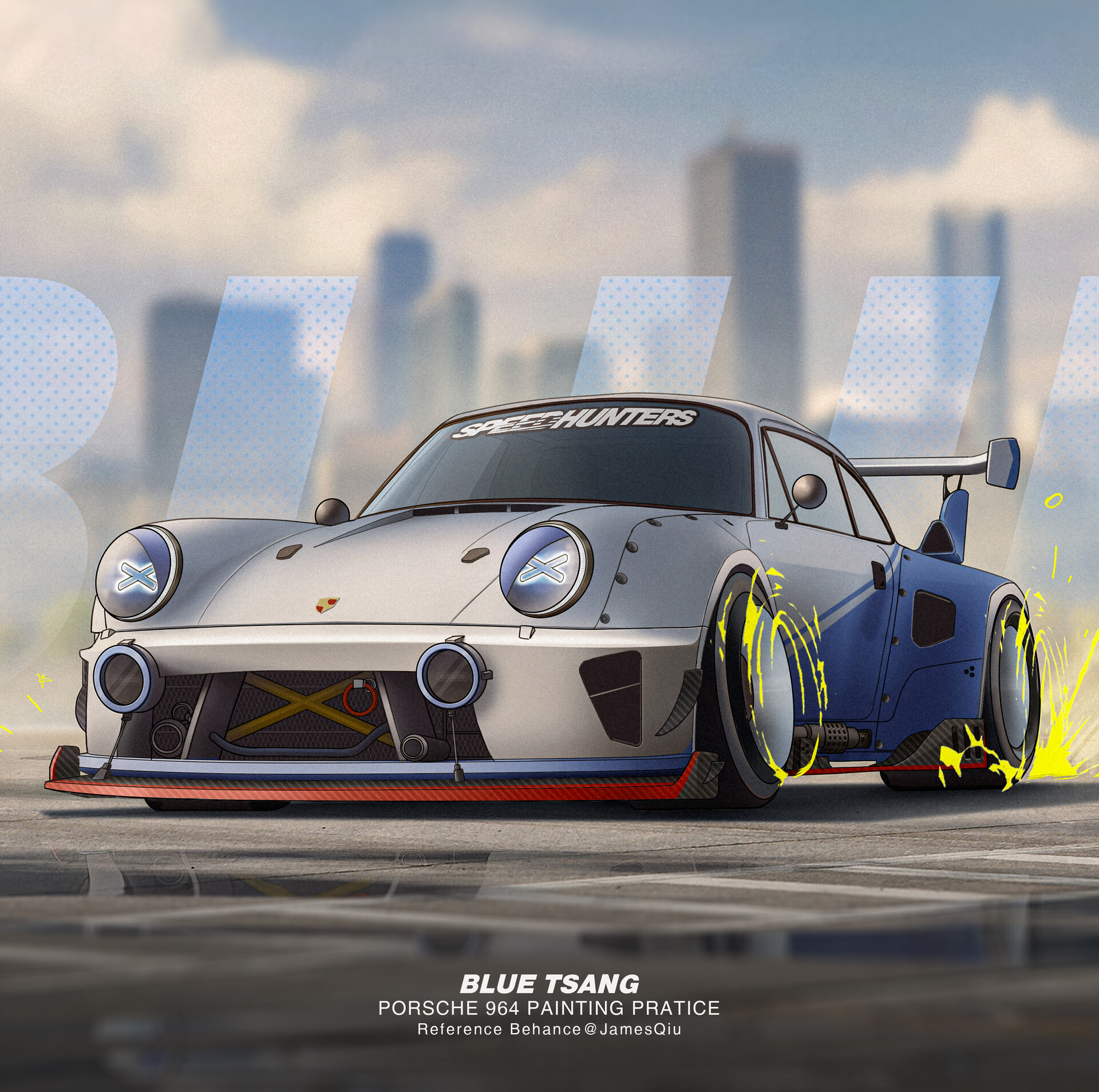 ArtStation - PORSCHE 964 | PAINTING PRATICE