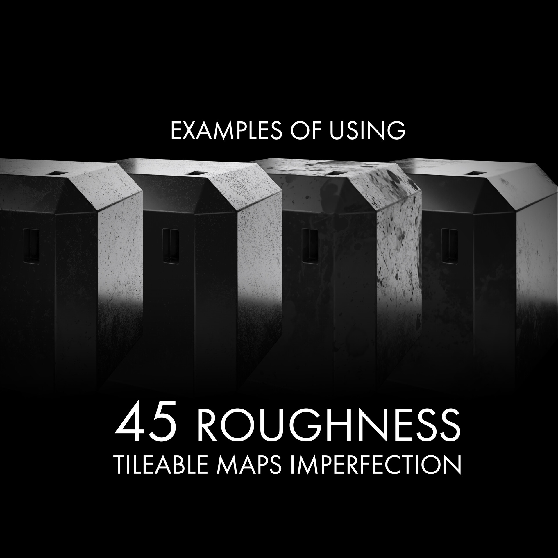 ArtStation - 45 Roughness Maps Imperfection 4k Textures