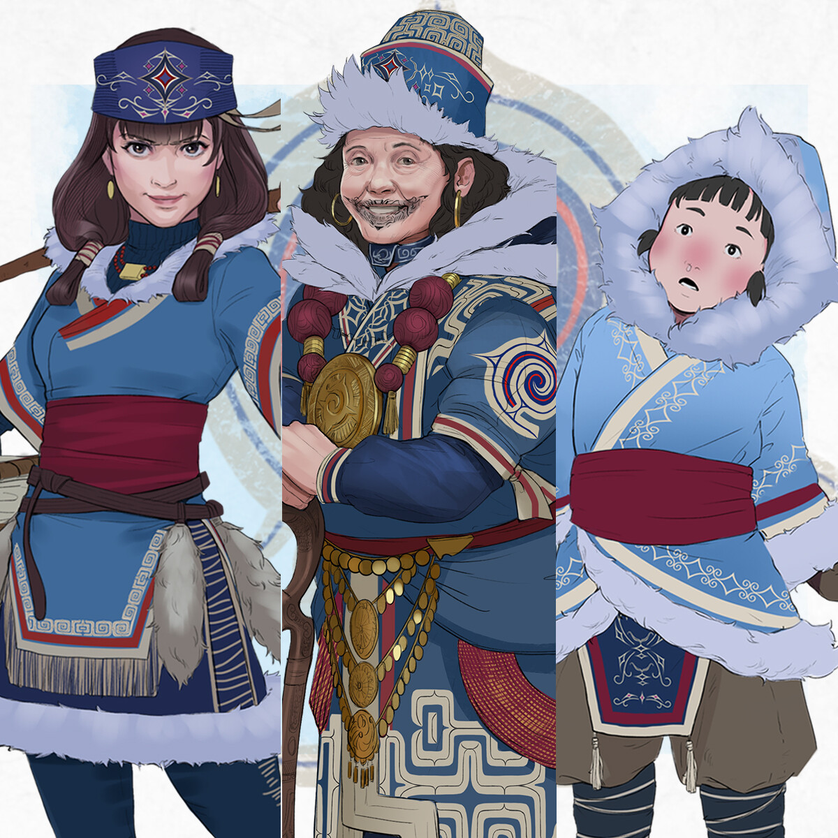 ArtStation - [SPIRIT OF THE NORTH] AINU VILLAGERS