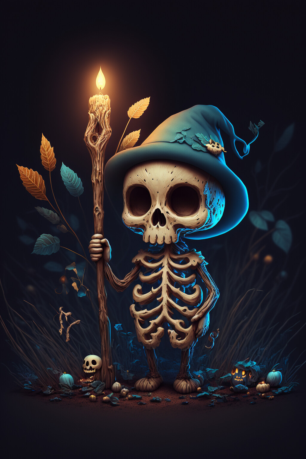 ArtStation - tiny skeleton sorcerer
