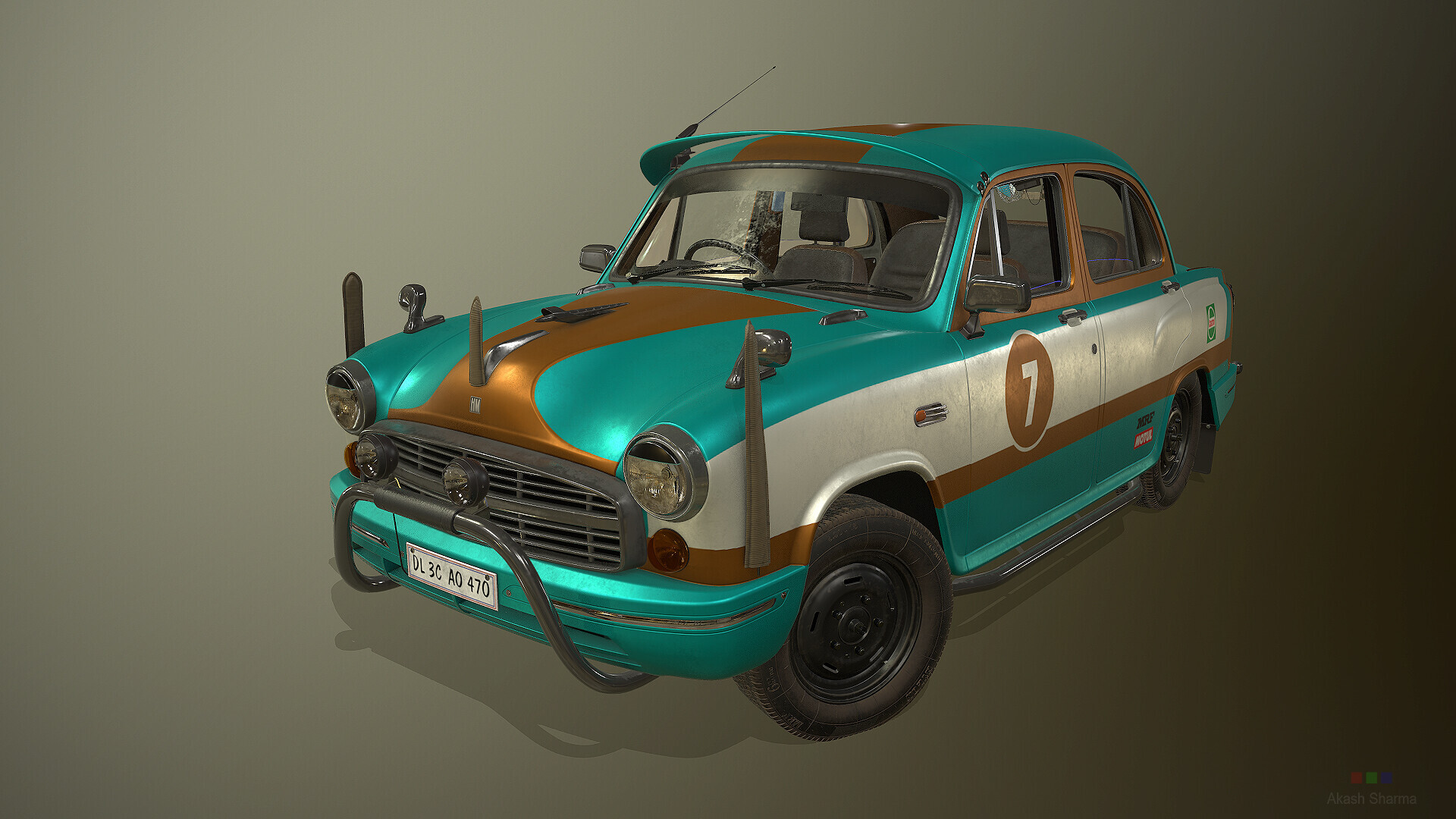 ArtStation Ambassador Car Hindustan Motors