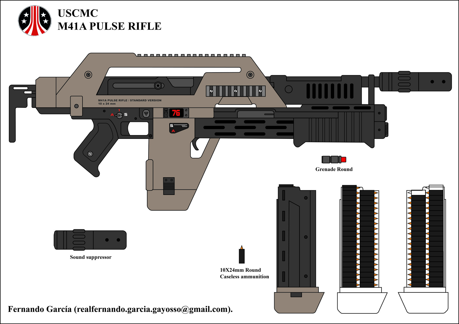 ArtStation M41A PULSE RIFLE (DESIGN