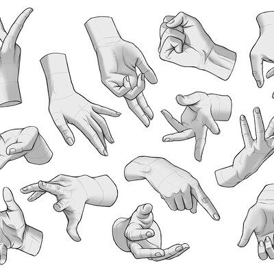 Hand Reference Sheet by seaflowergarden on DeviantArt