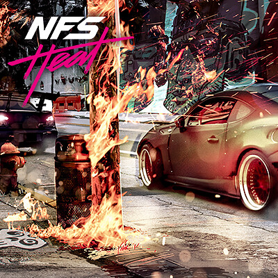 NFS HEAT - Night Racing [fire markers]