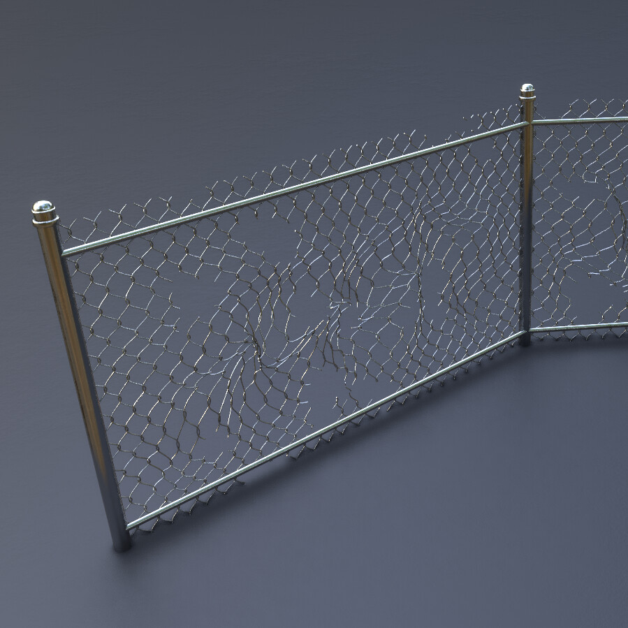 ArtStation - Chain Fence with geometry nodes