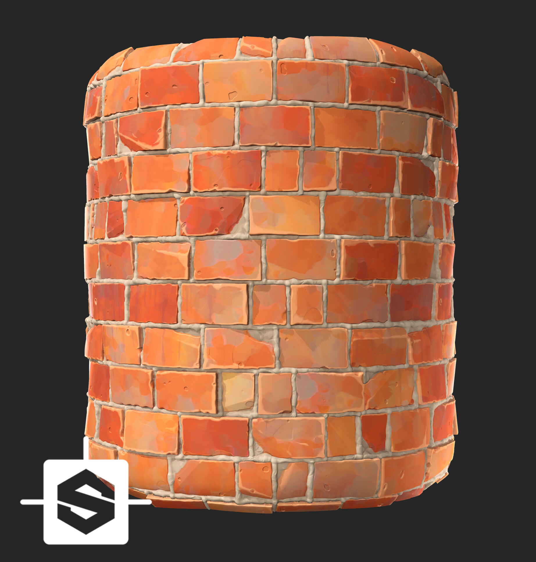 ArtStation - Stylized Brick Material