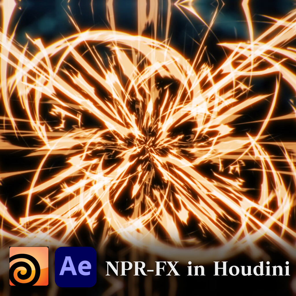 ArtStation - Anime Style NPR effects created in Houdini.