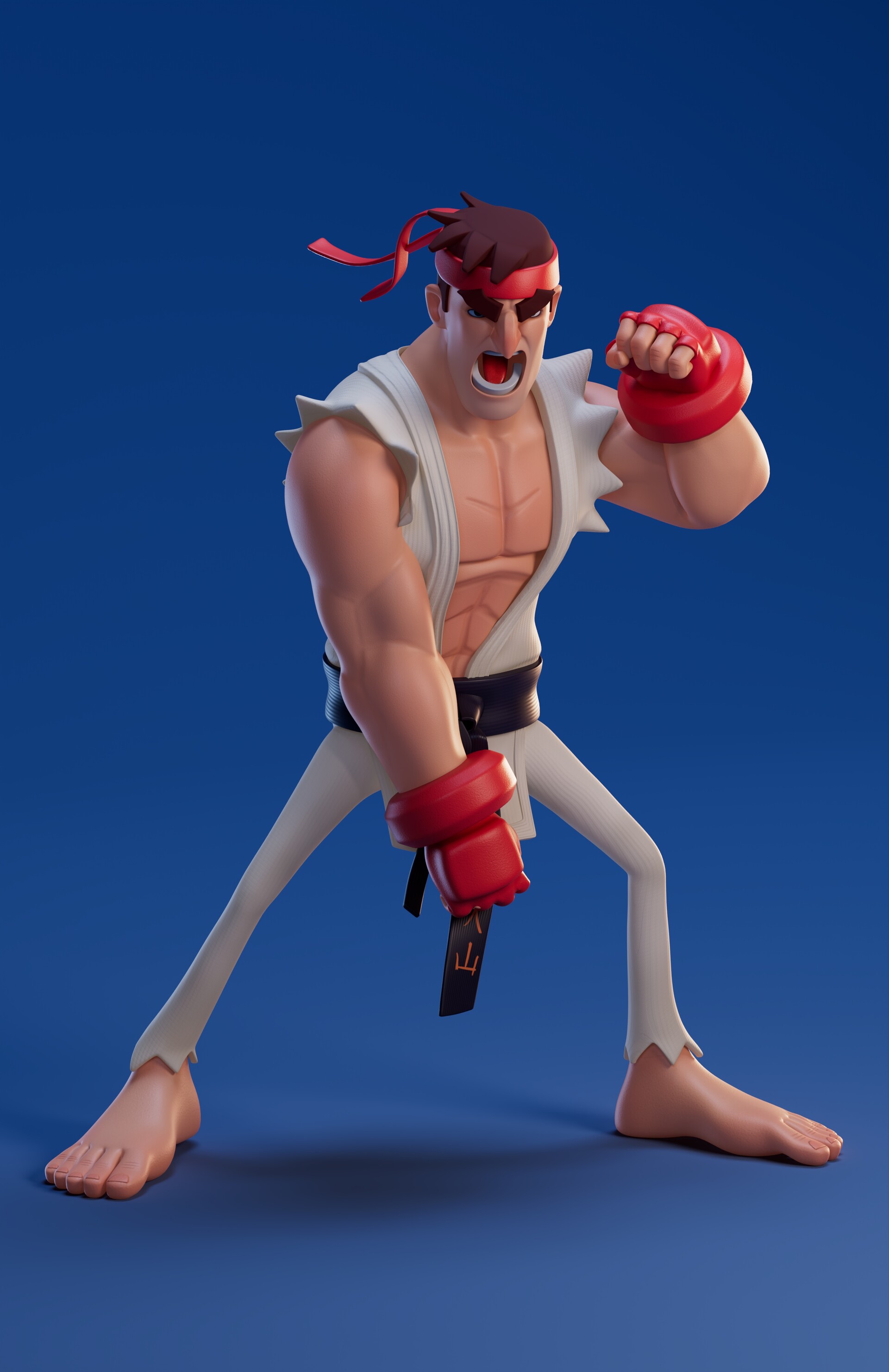 Ryu (Street Fighter) by chungtic, Character Art, 3D