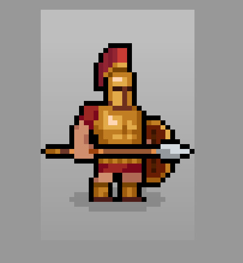 ArtStation - Pixel Art Ancient Greek Soldier & Cretan Archer