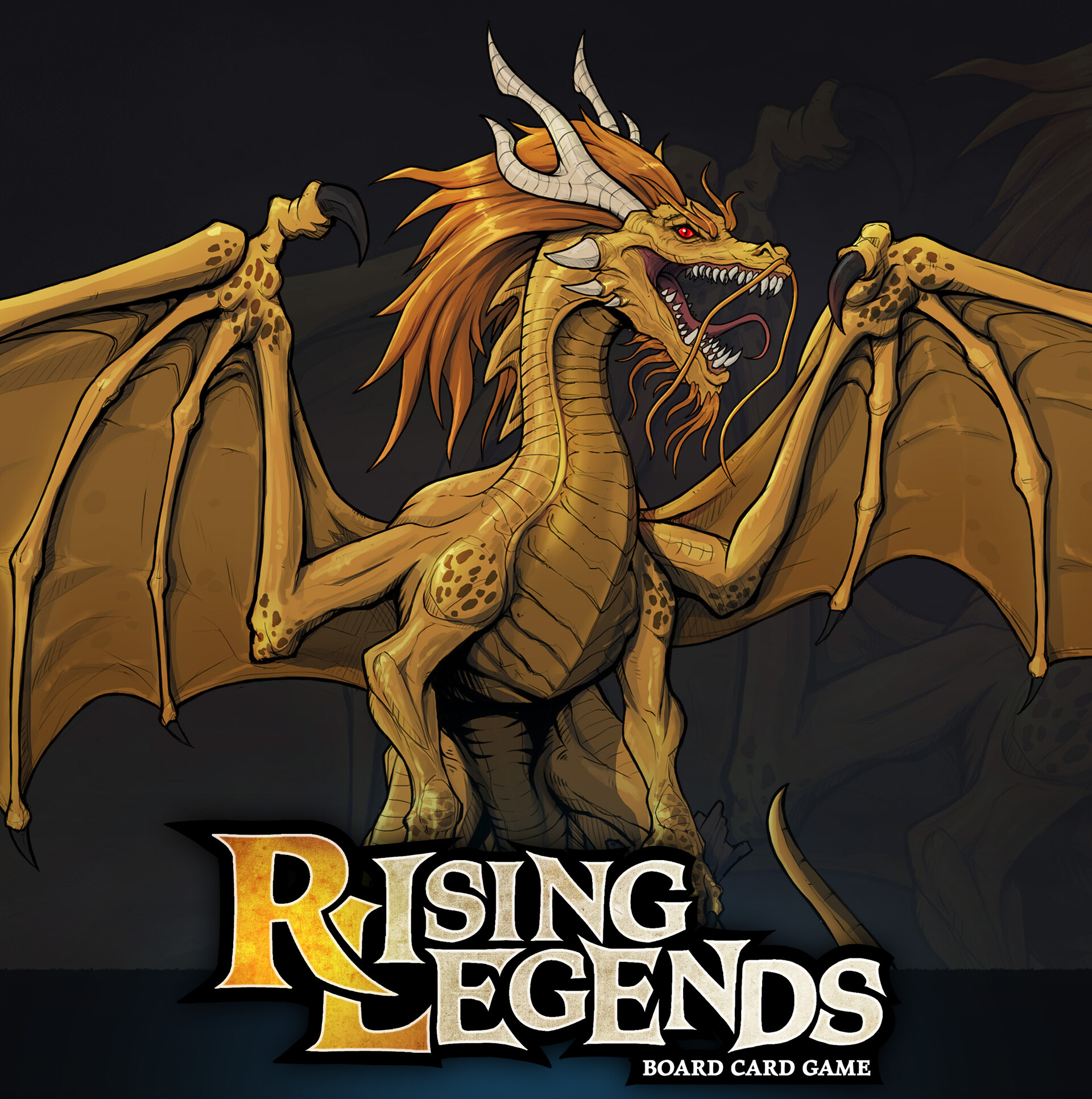 ArtStation - Golden Dragon - Project: RIsing Legends - Board Card Game