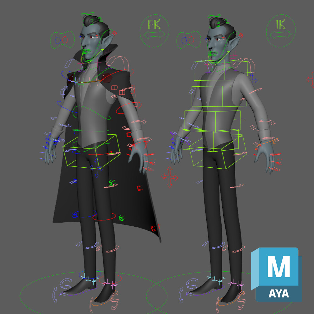 ArtStation - Vampire - Character Rigging