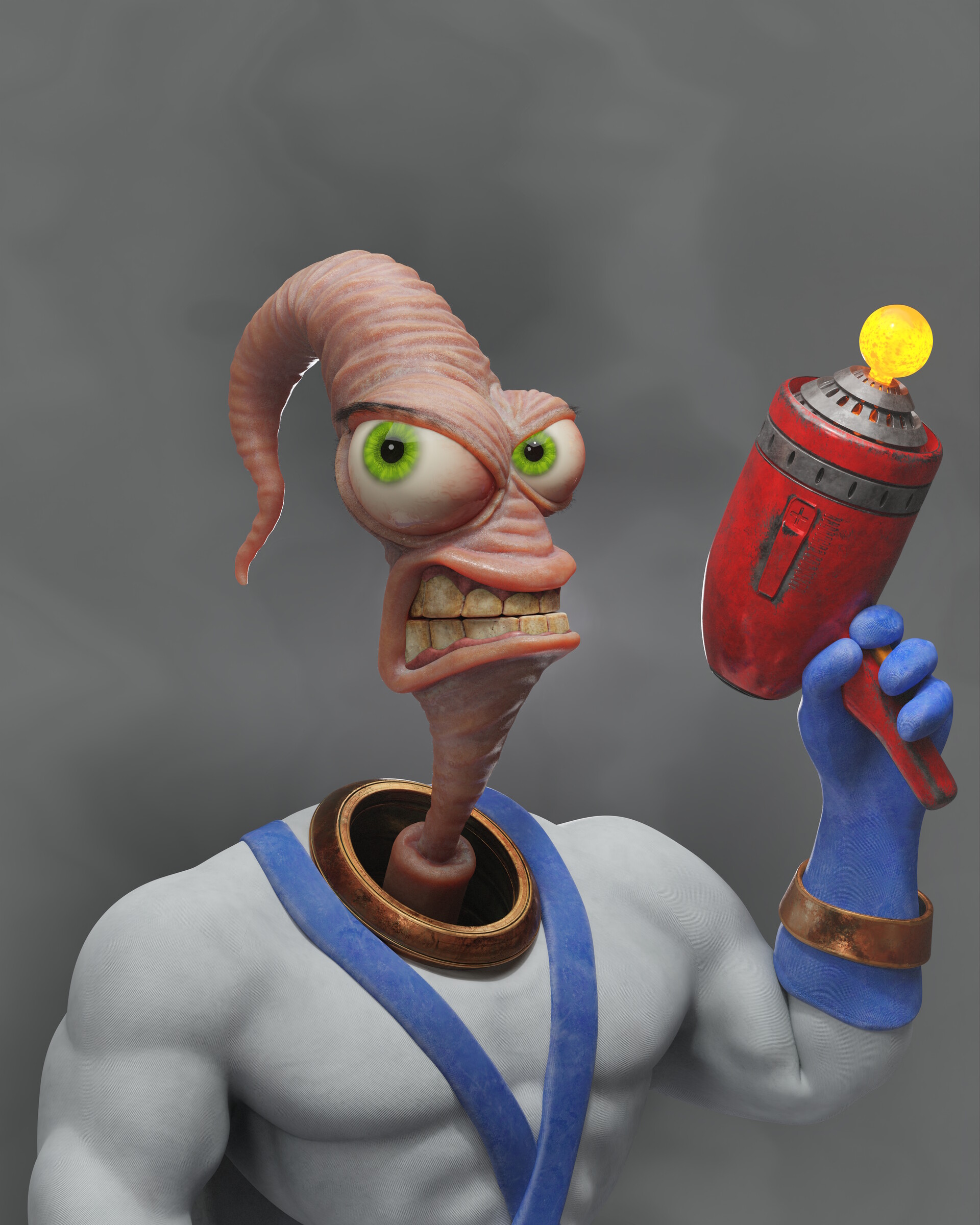 ArtStation - Earthworm Jim (Fan Art)