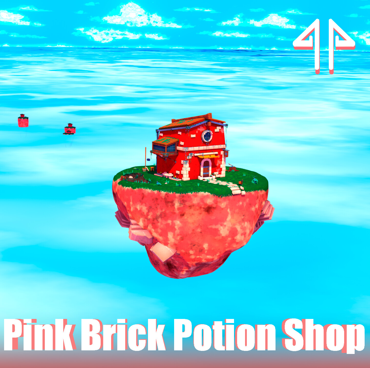 ArtStation Pink Brick Potion Shop [Blender Project]