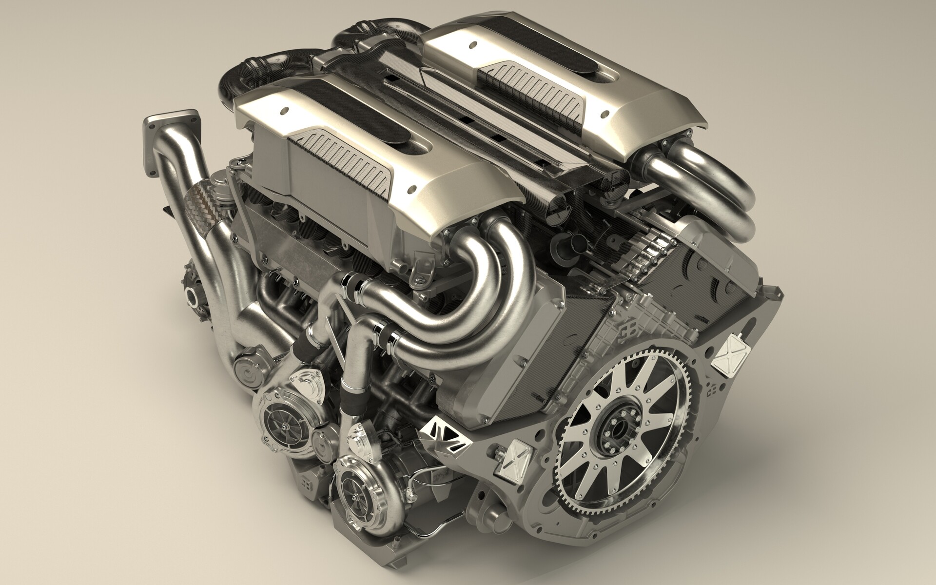 ArtStation - Bugatti W16 Engine (Chiron)