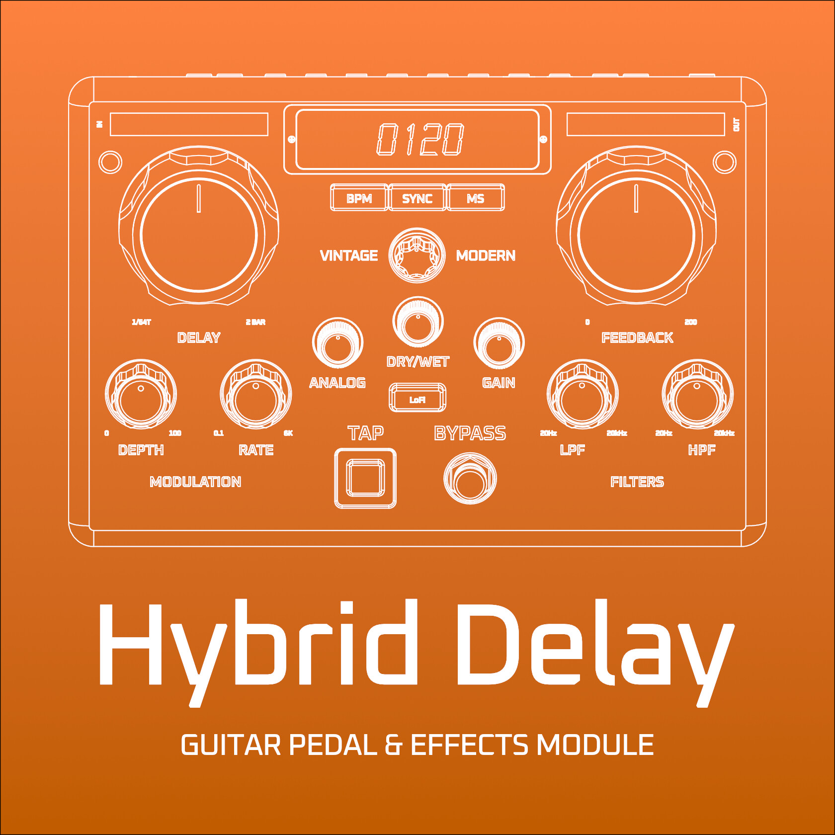 ArtStation Hybrid Delay Guitar Pedal & Effects Module