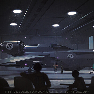 Personal Project - Kitbashing: Starship in Hangar