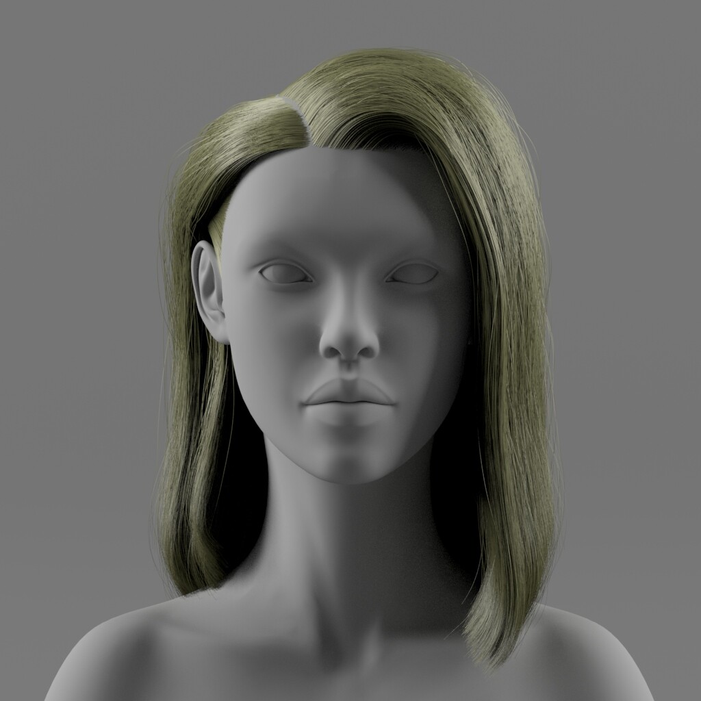 ArtStation - Grooming hair xgen girl