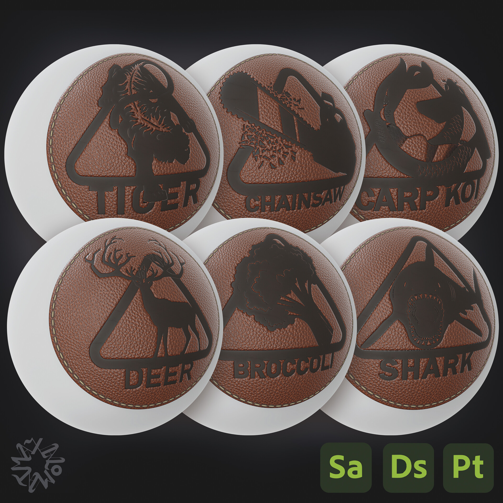 ArtStation - Кожаные патчи / leather patches