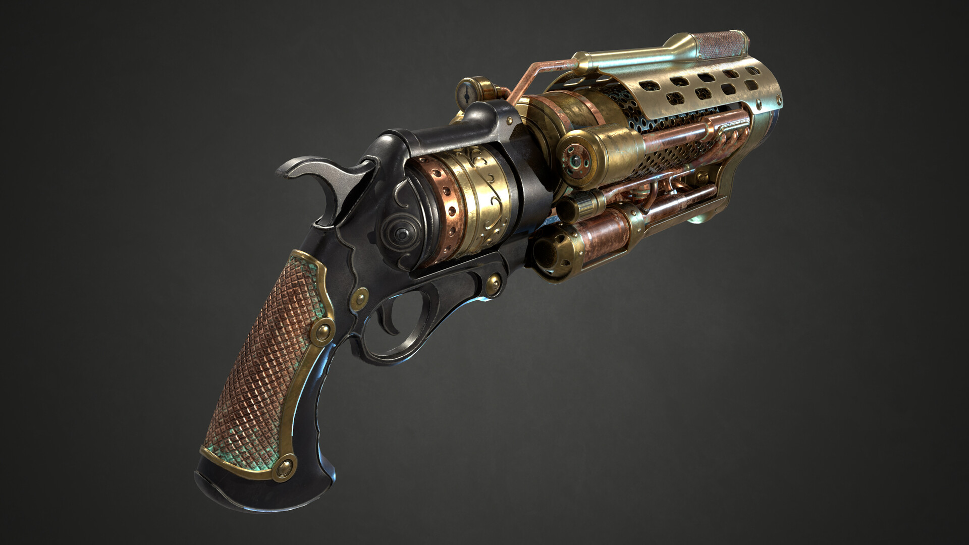 ArtStation - Steampunk Revolver