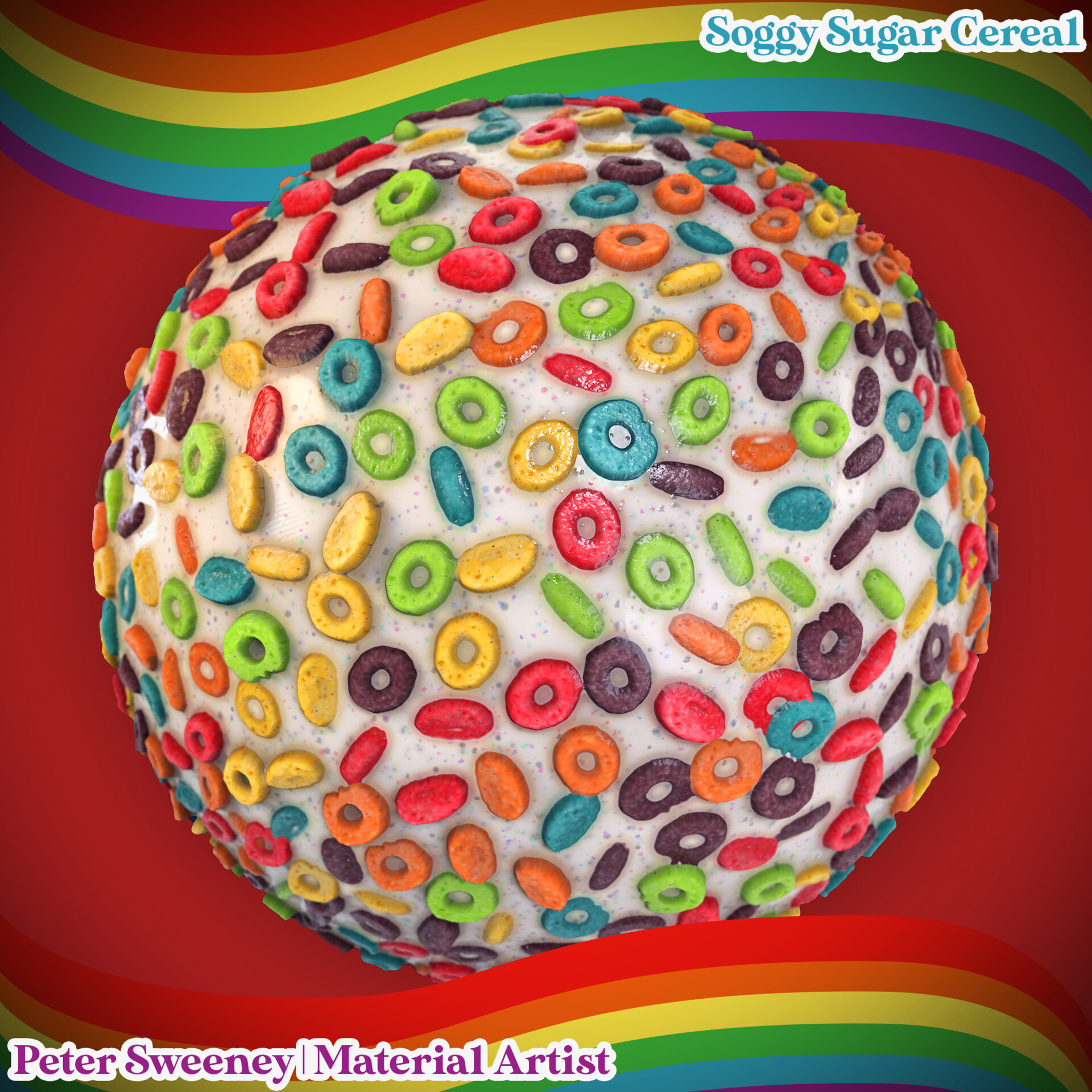 ArtStation Soggy Sugar Cereal Procedural Fruit Cereal Generator