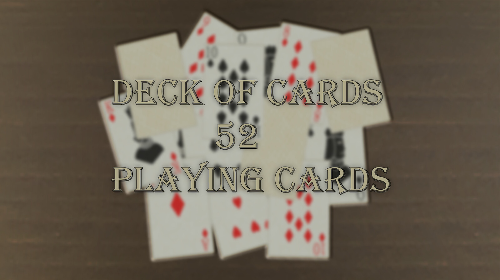 Deck of 52 playing cards