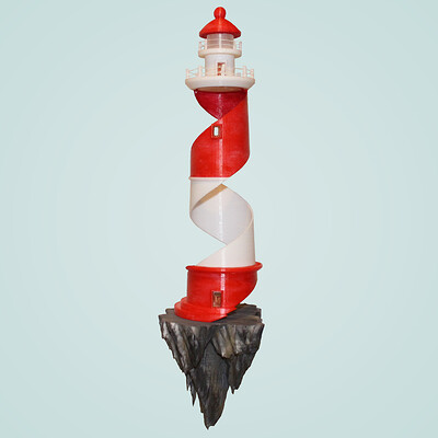 Surrealist Lighthouse Model