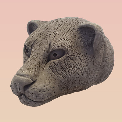 Cheetah Head Sculpt