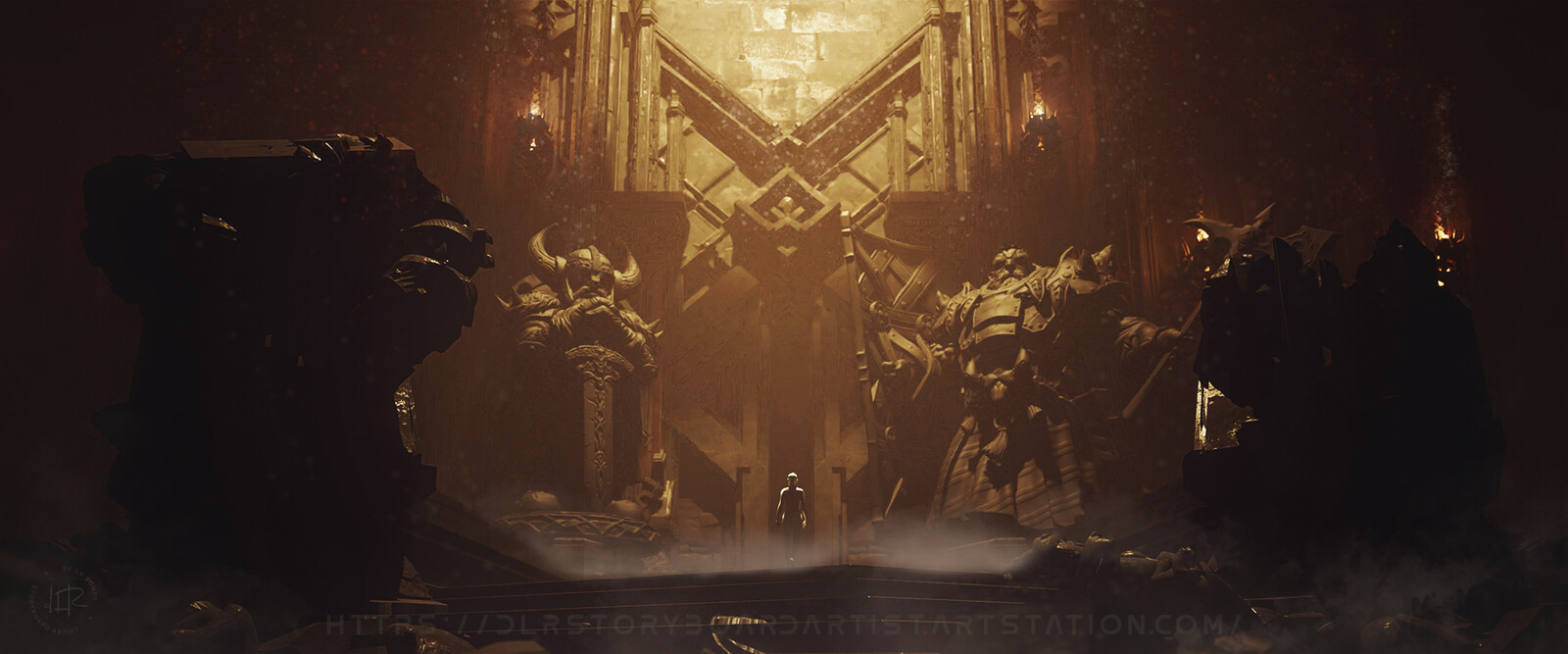 Personal Project - Kitbashing: Underground  Dwarven Temple Ruins